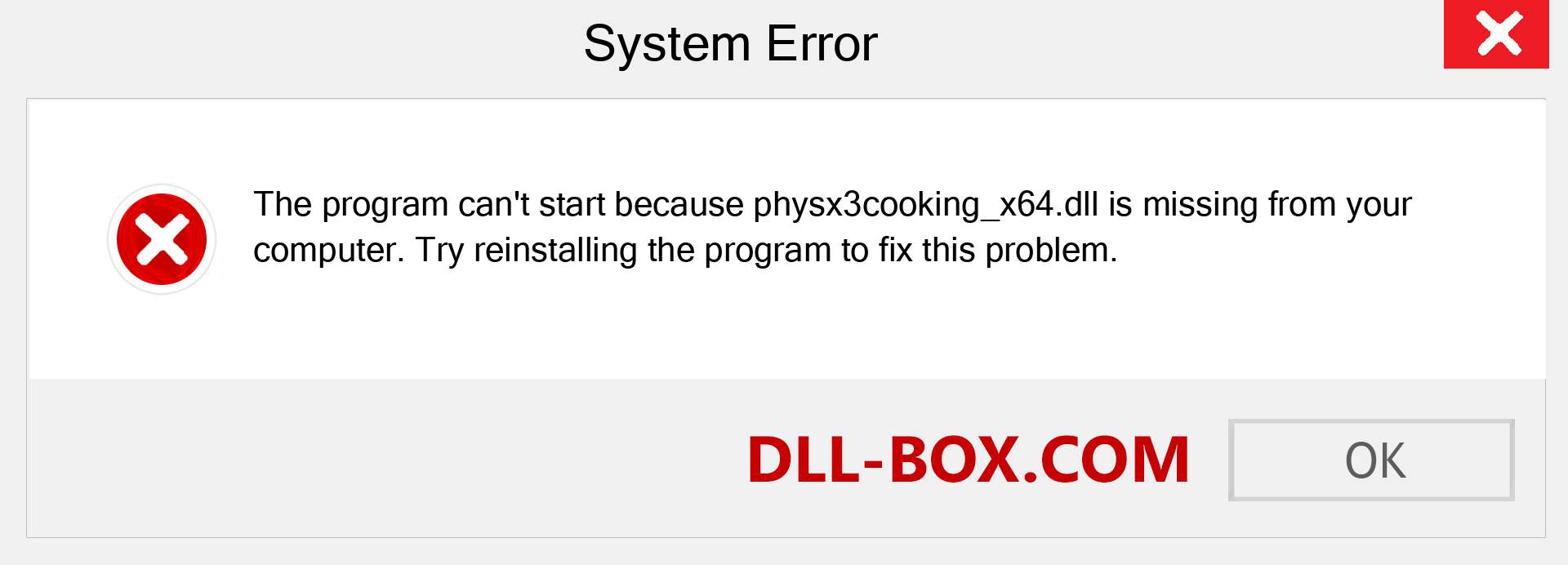  physx3cooking_x64.dll file is missing?. Download for Windows 7, 8, 10 - Fix  physx3cooking_x64 dll Missing Error on Windows, photos, images